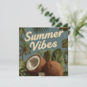ココナッツや熱帯植物の葉が多い「夏の雰囲気」 シーズンカード (スタンド正面)