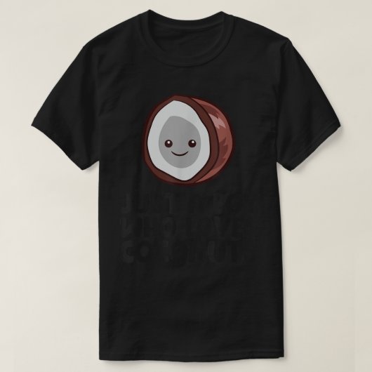 ココナッツを愛する少年に過ぎない Tシャツ (デザイン正面)