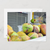 ココナッツウォーター鍵ウエストFLココナッツポストカード ポストカード (正面/裏面)