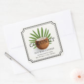 ココナッツエレガント大豆ワックスキャンドルビジネスラベル スクエアシール (封筒)