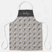 ココナッツオングランジパストライプターン エプロン (正面)