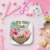 ココナッツカクテルトロピカルティキパーティー ペーパープレート (パーティー)