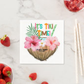 ココナッツカクテルトロピカルティキ カップルシャワー スタンダードカクテルナプキン (インサイチュ)