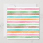 ココナッツカクテルトロピカル誕生日ティキパーティー 招待状 (裏面)