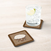 ココナッツカップケーキ日本の、渦巻き背景 コースター (右側)