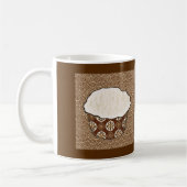 ココナッツカップケーキ日本の、渦巻き背景 コーヒーマグカップ (左)