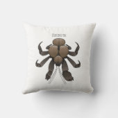 ココナッツカニ漫画イラストレーション クッション (裏面)