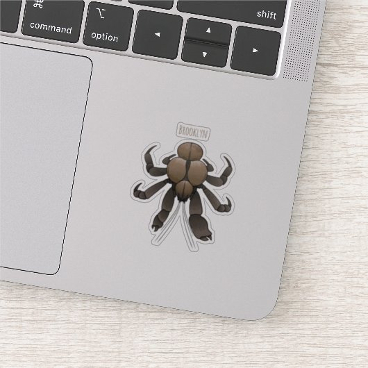 ココナッツカニ漫画イラストレーション シール (詳細)