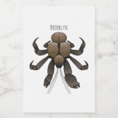 ココナッツカニ漫画イラストレーション フードラベル (シングルラベル)