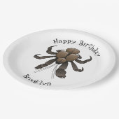 ココナッツカニ漫画イラストレーション ペーパープレート (アングル)