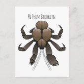 ココナッツカニ漫画イラストレーション ポストカード (正面)