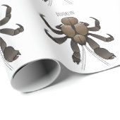 ココナッツカニ漫画イラストレーション ラッピングペーパー (ロールコーナー)