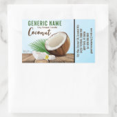 ココナッツキャンドルの成分ラベル 長方形シール (バッグ)