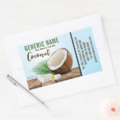 ココナッツキャンドルの成分ラベル 長方形シール (封筒)
