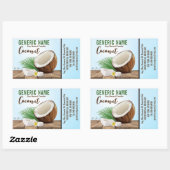 ココナッツキャンドル成分ラベル 長方形シール (シート)