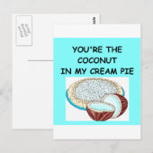 ココナッツクリームパイ愛好家 ポストカード (正面/裏面)