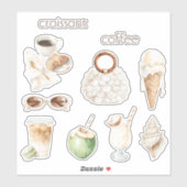 ココナッツクロワッサンとコーヒー シール (シート)