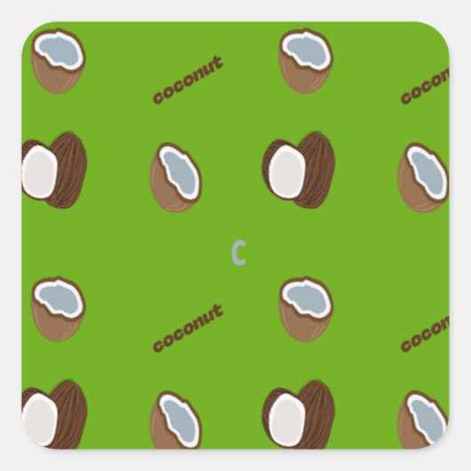 ココナッツグリーンの場合はC スクエアシール (正面)