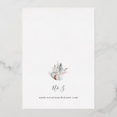 ココナッツコーラル&ホワイトフローラ結婚ズ 箔招待状 (裏面)