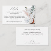 ココナッツコーラル&ホワイトフローラ詳細SM エンクロージャーカード (正面/裏面)