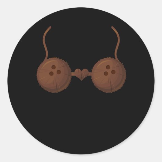 ココナッツサマーバケーションココナッツブラハロウィーンCos ラウンドシール (正面)