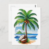 ココナッツツリートロピカルアイランド ポストカード (正面/裏面)