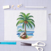 ココナッツツリートロピカルアイランド 薄葉紙 (クラフト)