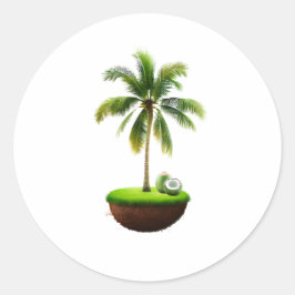 ココナッツツリーフルーツ ラウンドシール