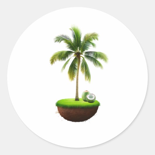 ココナッツツリーフルーツ ラウンドシール (正面)