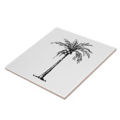 ココナッツツリーブラック&ホワイト タイル (側面)