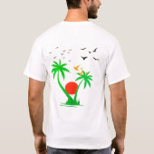 ココナッツツリーTシャツデザイン Tシャツ (裏面)