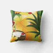 ココナッツティキバールアウ(ハワイ式宴会)トロピカルピロー クッション (裏面)