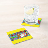 ココナッツトロピカルソルベットエアーフレッシュナー スクエアペーパーコースター (インサイチュ)