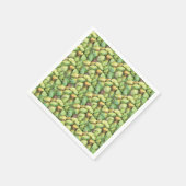 ココナッツトロピカルフルーツパターン スタンダードカクテルナプキン (角)