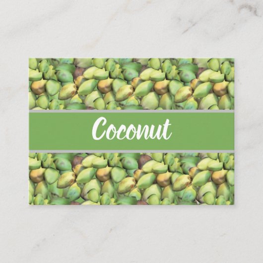 ココナッツトロピカルフルーツパターン 名刺 (正面)