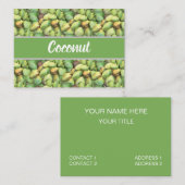 ココナッツトロピカルフルーツパターン 名刺 (正面/裏面)