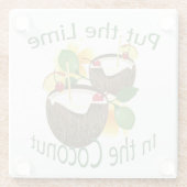 ココナッツドリンクティキバーガラスコースター ガラスコースター (裏面)