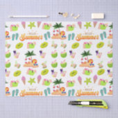 ココナッツパターンと夏のシームレス 薄葉紙 (クラフト)