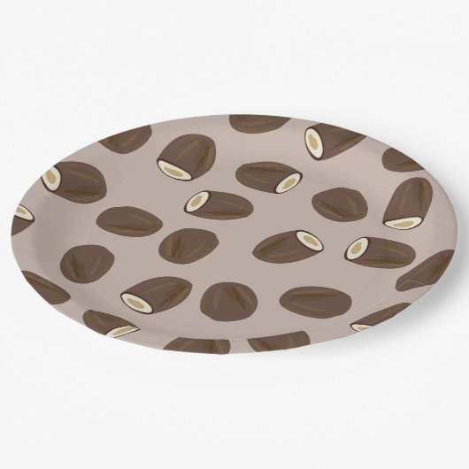 ココナッツパターン ペーパープレート (アングル)