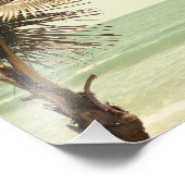 ココナッツパームアンドパステルビーチ写真 フォトプリント            (角)