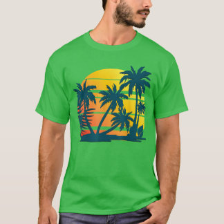 ココナッツパームツリーズサマーバケーションビーチトロピカル Tシャツ