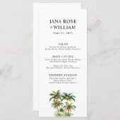 ココナッツパームツリートロピカルウォーターカラー メニュー (正面/裏面)