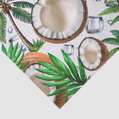 ココナッツパームツリートロピカルパターンデザイン 薄葉紙 (詳細)