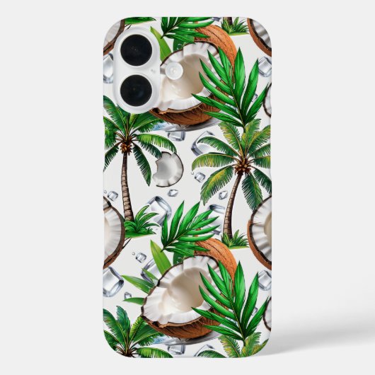 ココナッツパームツリートロピカルパターンデザイン Case-Mate iPhoneケース (裏面)