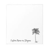 ココナッツパームツリートロピカルビーチテーマ文具 ノートパッド (正面)