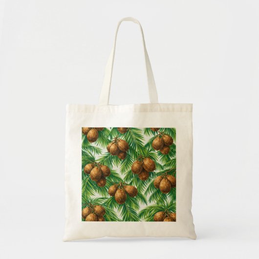 ココナッツパームリーフ柄 トートバッグ (正面)