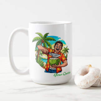 ココナッツビーチのユーモア コーヒーマグカップ