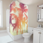 ココナッツビーチ:ヴィンテージ熱帯暖かさ。 シャワーカーテン (インサイチュ)