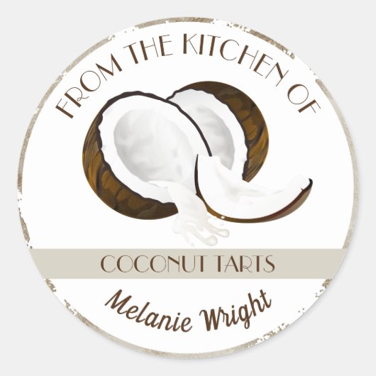 ココナッツフルーツキャニング ラウンドシール (正面)