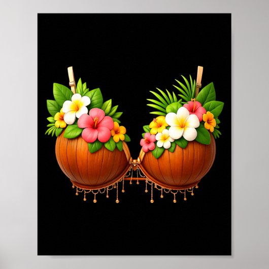 ココナッツブラ ハロウィンコスチューム DIY 面白い サマー ポスター (正面)